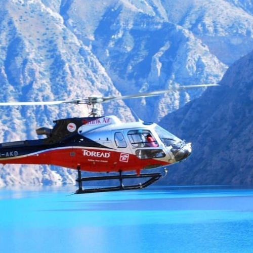 Rara tour by helicopter.